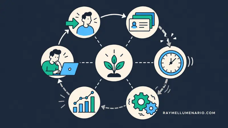 Connected CRM health areas covering lead capture, pipeline, follow-up, automation, reporting, and team usage
